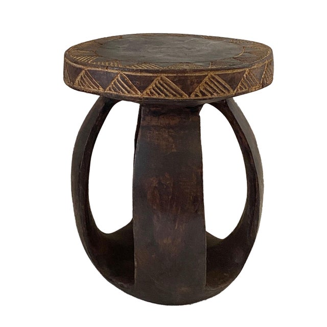Wood Vintage African Baga Stool/Table Guinea-Bissau 11" H by 9"Diameter For Sale - Image 7 of 8