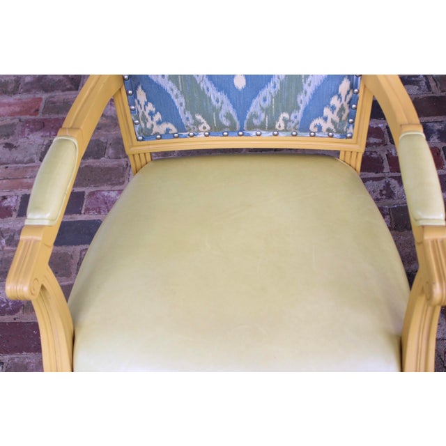 Mid-Century Modern Gorgeous Pair of Palecek Leather Upholstered Chairs With Nailhead Trim For Sale - Image 3 of 14