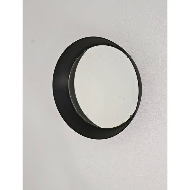 Mid-Century Ebanil Wall Mirror by Gino Colombini for Kartell, Milan, Italy, 1960s For Sale - Image 6 of 15