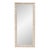White Flora 32 in. W x 69.5 in. H Rectangular Scalloped Rattan Floor Mirror, Off-White For Sale - Image 8 of 8