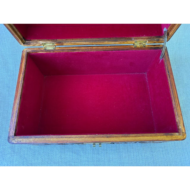 Vintage Chinese Camphor Carved Chest Box For Sale - Image 12 of 17
