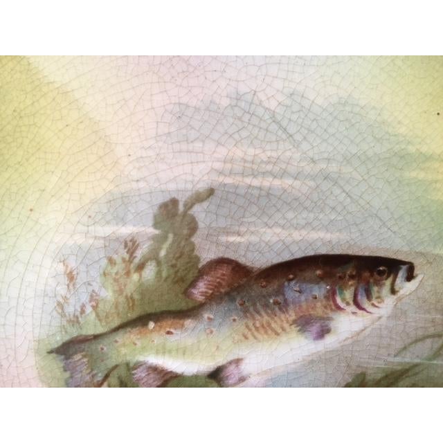 Antique German Fish Platter Set W 6 Plates For Sale - Image 10 of 11