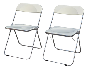 Plia Folding Chairs by Giancarlo Piretti for Anonima Castelli, Italy, 1970s, Set of 2