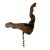 Vintage French Grape Vine Wood Corkscrew Wine Bottle Opener For Sale