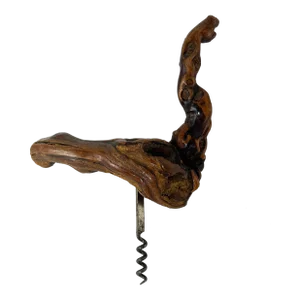 Vintage French Grape Vine Wood Corkscrew Wine Bottle Opener