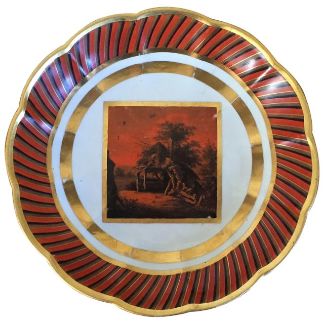 1800s English Georgian Derby Porcelain Plate For Sale - Image 10 of 10