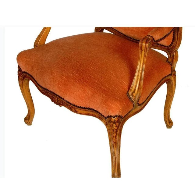 French Louis XV Style Fauteuils, circa 1940 - A Pair For Sale - Image 4 of 6