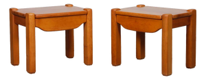 Elm Bedside Tables, 1980s, Set of 2