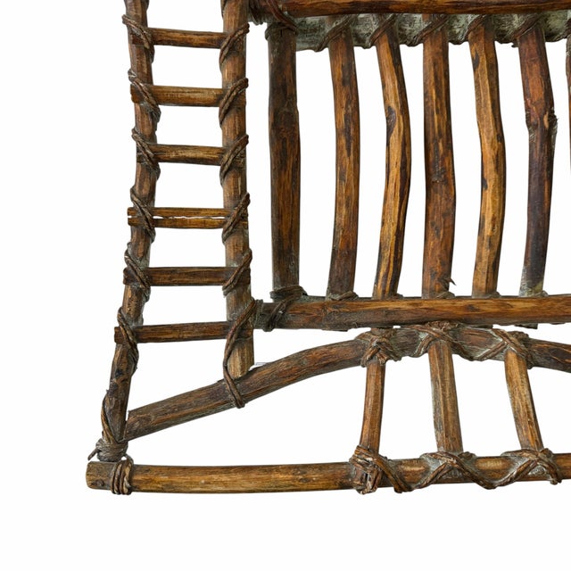 Vintage Square Bamboo Tray, Trivet For Sale - Image 6 of 7
