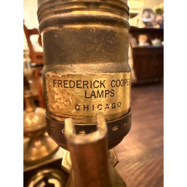 Late 20th Century Frederick Cooper Brass, Glass & Wood Nautical Lantern Table Lamps - a Pair For Sale In Dallas - Image 6 of 11
