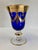 Vintage Horchow 24Kt Gold Cobalt Blue Crystal Wine/Water Glass Goblets - Set of 4 For Sale - Image 4 of 12