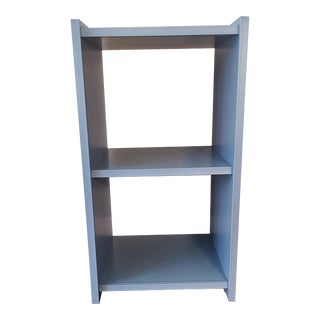 1980s Vintage Blue Shelf Nightstand Tower For Sale