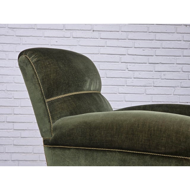 Vintage Danish Highback Relax Chair in Furniture Velour and Beech, 1950s For Sale - Image 18 of 18