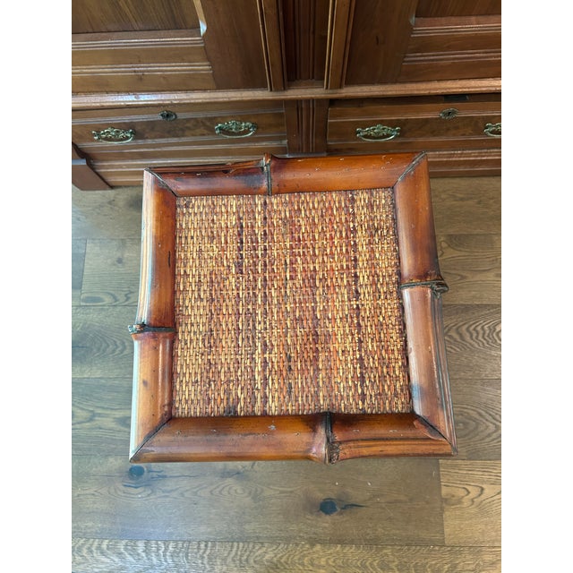 Coastal Vintage Bamboo Four Drawer Chest For Sale - Image 3 of 4