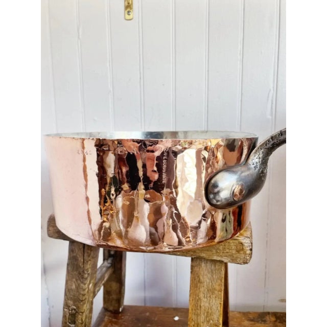 American Antique Mutual Ny Copper Pot From Cafe Bonaparte Nyc For Sale - Image 3 of 10