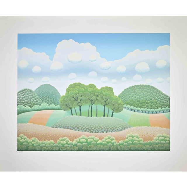 Contemporary Ivan Rabuzin, Landscape, Screen Print, 1990s For Sale - Image 3 of 3
