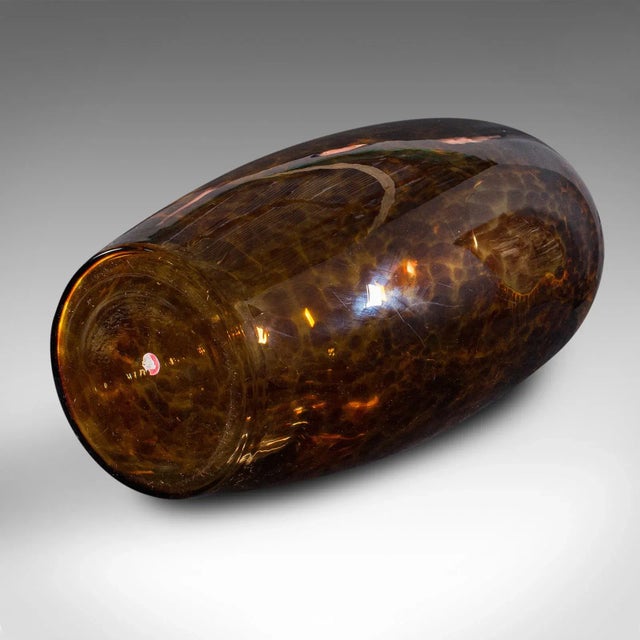 Glass 1970s Modern Tall Vintage Amber Vase, Italian, Art Glass, Flower Sleeve, Decorative For Sale - Image 7 of 9