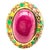 Bochic "Orient" Vintage Ruby, Sapphire & Emerald Ring Set In 18K Gold & Silver For Sale - Image 15 of 18