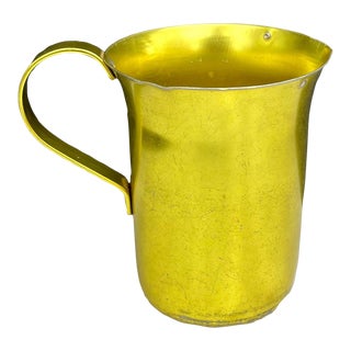 Midcentury Lime Green Aluminum Pitcher For Sale