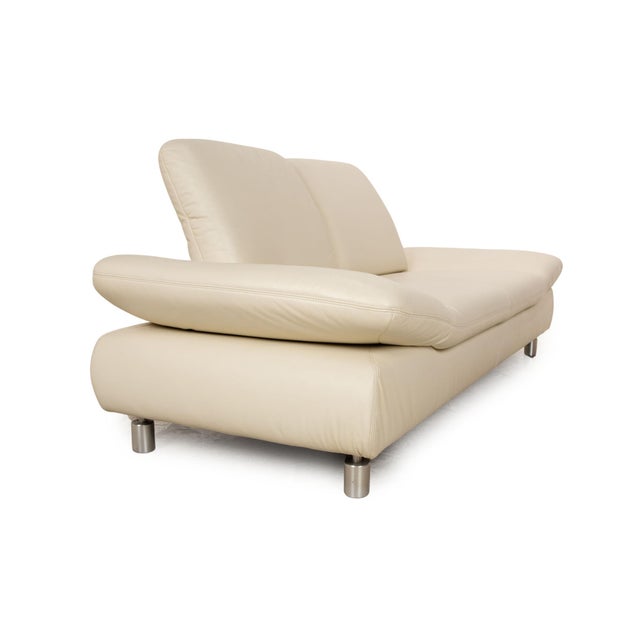 Rivoli Leather Two Seater Cream Sofa from Koinor For Sale - Image 12 of 16