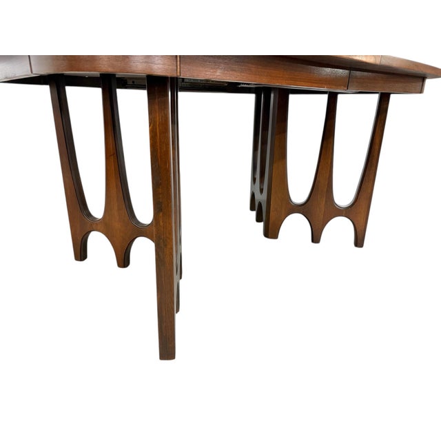 Mid-Century Modern Broyhill Brasilia Walnut Dining Table For Sale - Image 10 of 13