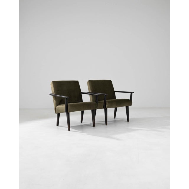 1960s Czech Upholstered Armchairs, a Pair For Sale In Greensboro - Image 6 of 18