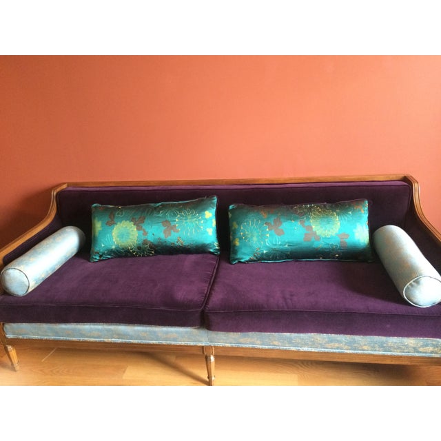 1940's Velvet Sofa For Sale - Image 9 of 17