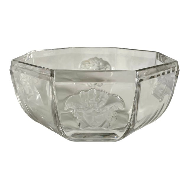 Versace Rosenthal Medusa Lumiere Crystal Bowl For Sale