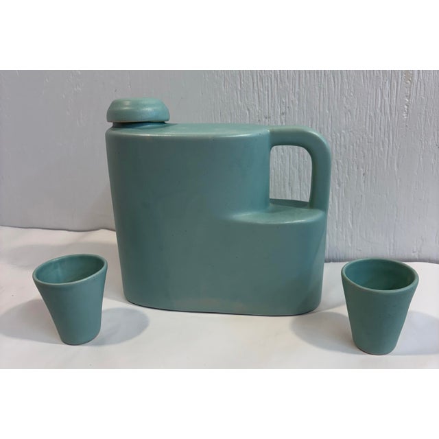 Art Deco Early 20th Century Rare Camark Pottery Art Deco Decanter and Glass Set For Sale - Image 3 of 12