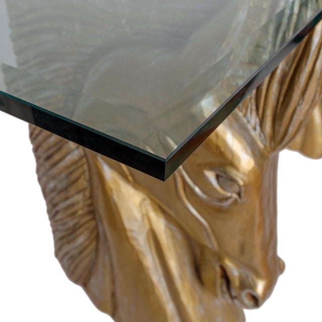 Carved Horse Head Console Table | Chairish