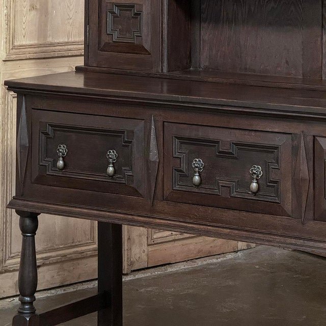 Vintage Welsh Oak Sideboard, Hand-Crafted, British Colonial, Mid-1900s For Sale - Image 16 of 18