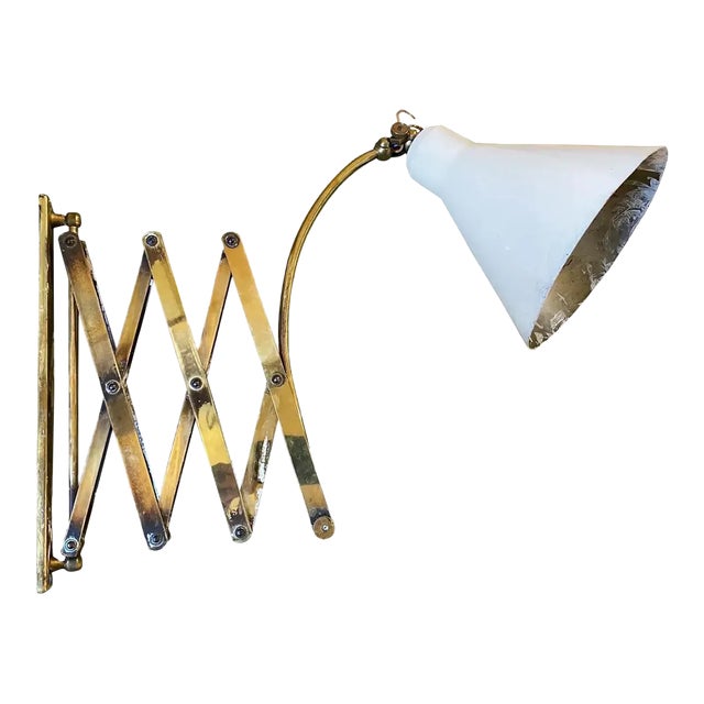 1960s MidCentury Modern Brass Italian Scissor Lamp Chairish