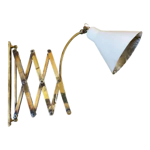 1960s Mid-Century Modern Brass Italian Scissor Lamp