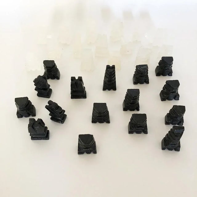 Vintage Alabaster Chessboard, 1950s For Sale - Image 9 of 11