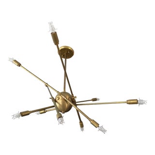Custom Thomas Hayes Studio Brass Chandelier For Sale