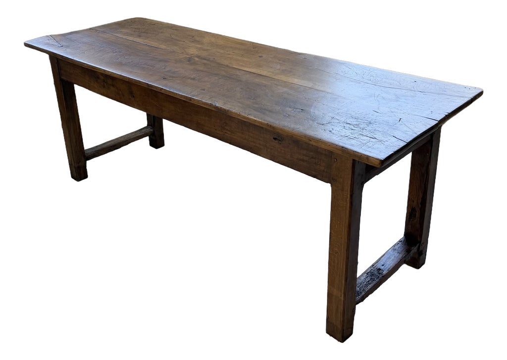 Antique Rustic Farmhouse Table in Walnut, 1900s