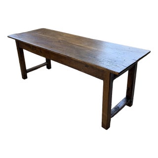 Antique Rustic Farmhouse Table in Walnut, 1900s For Sale