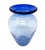 Blenko Blenko Blue Crackle Glass Vase For Sale - Image 4 of 7