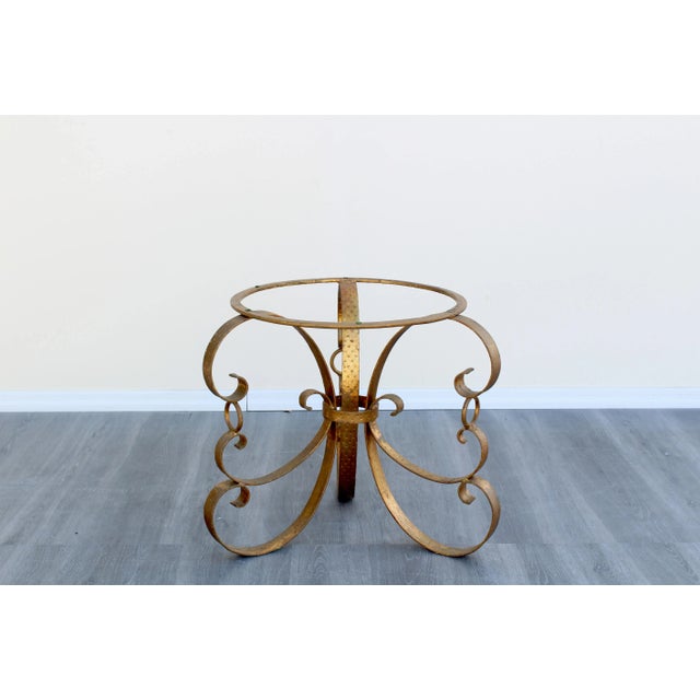 Late 20th Century Late 20th Century Hollywood Regency Metal Gilt Coffee Table With Italian Marble Top For Sale - Image 5 of 5