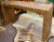 Mid-Century Modern Vintage Waterfall Console Table in a Woven Wicker, Raffia Basketweave Design For Sale - Image 3 of 7