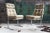 Pair 1970s Vintage Post Modern Jerry Johnson Style Bent Tubular Beige and Chrome Chairs - Pair of 2 For Sale - Image 9 of 11