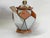 Art Deco 1920s Art Deco Teapot With Geometric Orange and White Pattern and Gold Luster Accents For Sale - Image 3 of 16