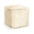 Tibetan Ivory Goat Fur Pouf For Sale - Image 4 of 4