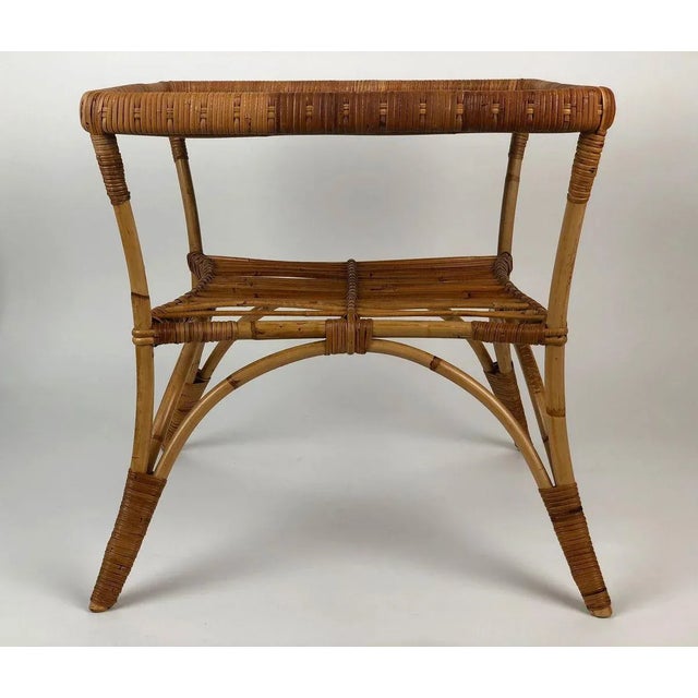 1960s Mid-Century Italian Bamboo Garden Coffee Table & Chairs, 1960s, Set of 3 For Sale - Image 5 of 18