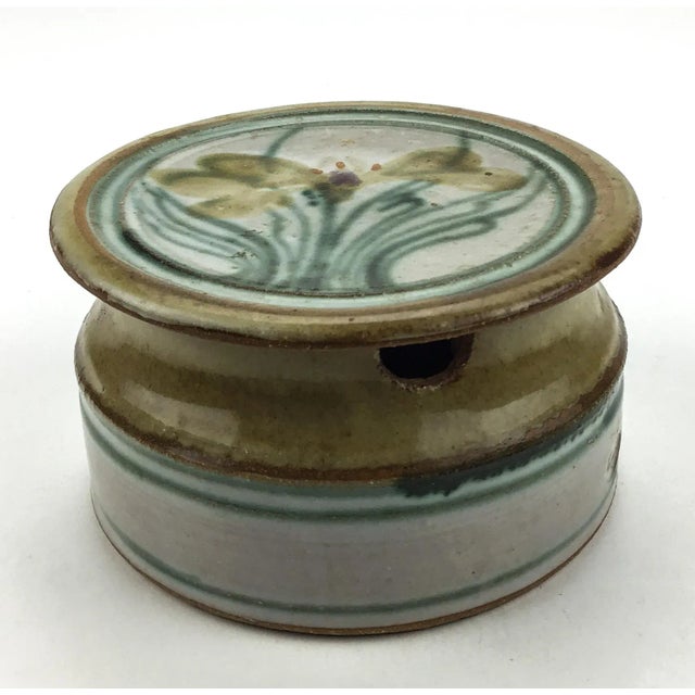 Vintage Hand Thrown Stoneware Salt Cellar Sugar Bowl For Sale - Image 12 of 12