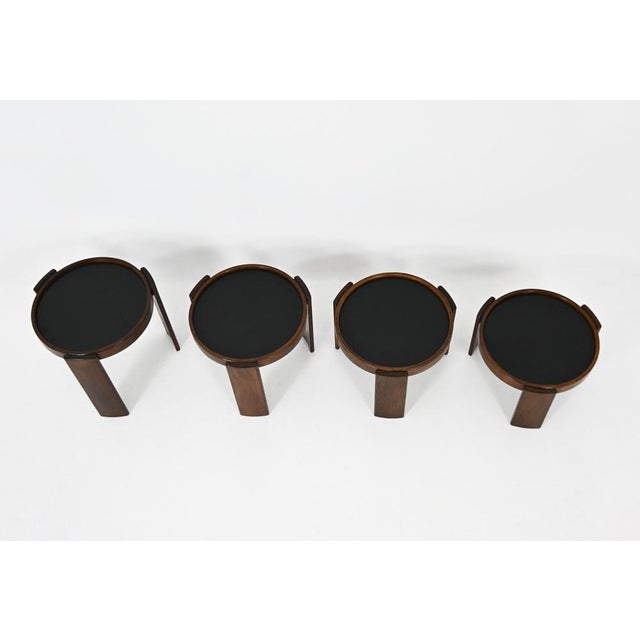 Model 780 Nesting Tables by Gianfranco Frattini for Cassina, 1960s, Set of 4 For Sale - Image 9 of 11