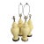 Vintage Butter Yellow Ceramic Ginger Jar Table Lamps - Set of 4 For Sale