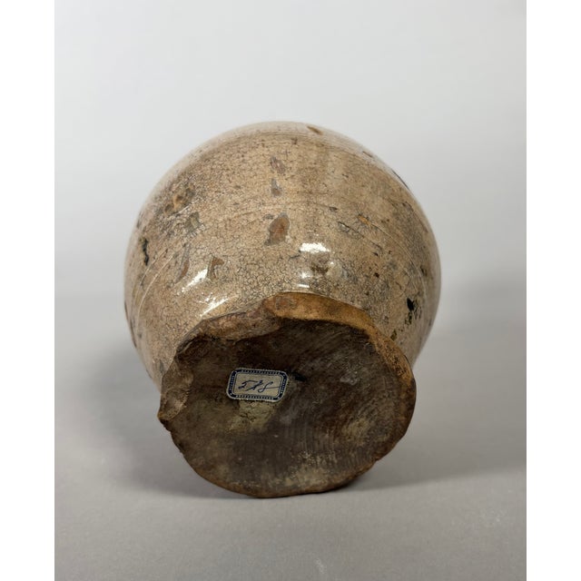 15th Century & Earlier Vase Bouteille en Grès Craquelé Dynastie Song (960 - 1279) Chine For Sale - Image 5 of 5