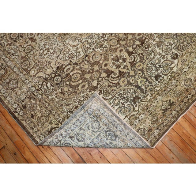 Persian Antique Zabihi Collection Persian Malayer Brown Corridor Runner - 5'5" x 17'6" For Sale - Image 3 of 12
