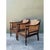 Brown Vintage Carved Wood and Cane Chairs - Pair For Sale - Image 8 of 12